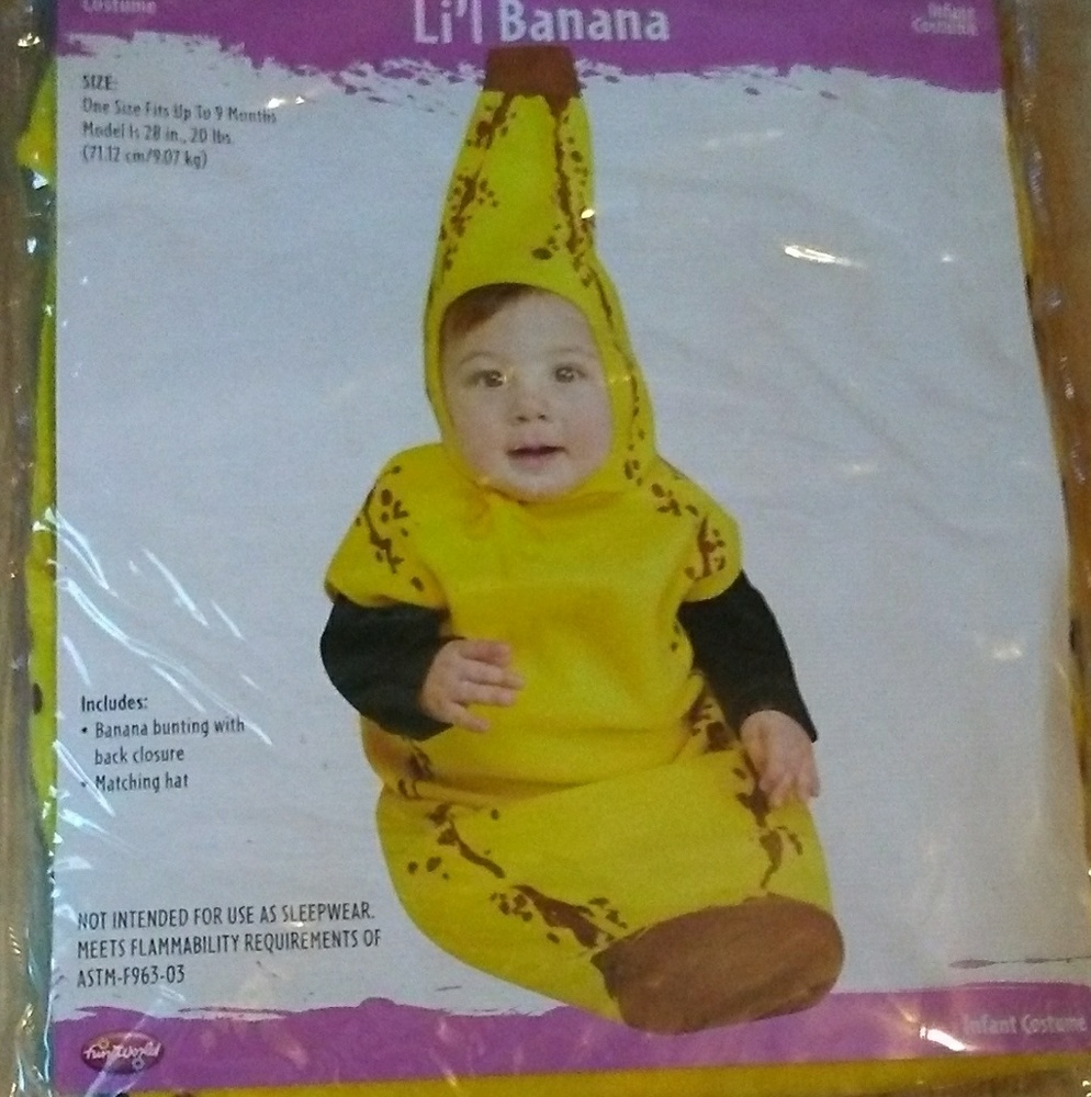 Lil Banana infant costume.